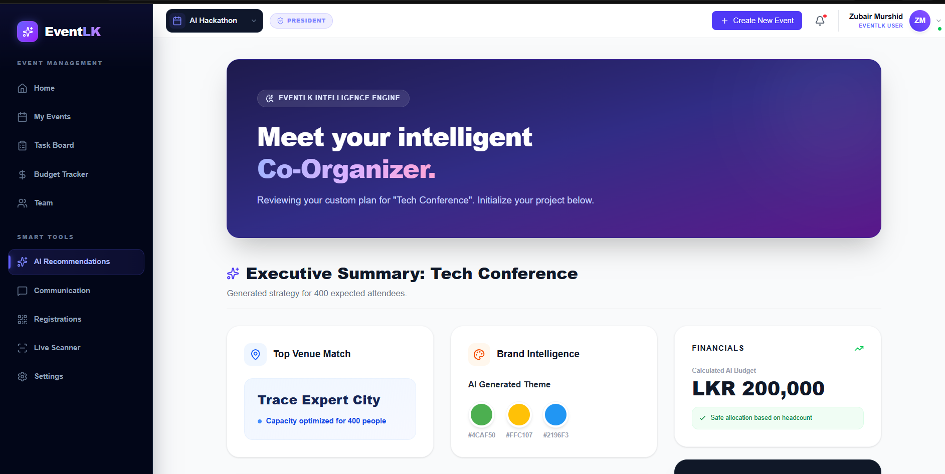EventLK Platform Preview